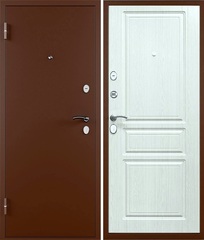 Входная дверь Промет ТИТАН Медь антик - Ясень белоснежный