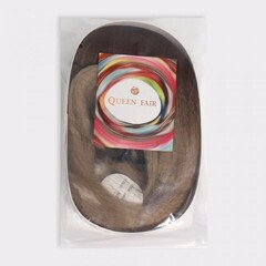 Парик искусственный, с чёлкой, имитация кожи, 60 см, 240 гр, цвет омбре русый/блонд