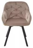 фото 5 Стул GALE 360 град. поворот. BLUVEL-40 BEIGE, велюр/ черный каркас, М-City на profcook.ru