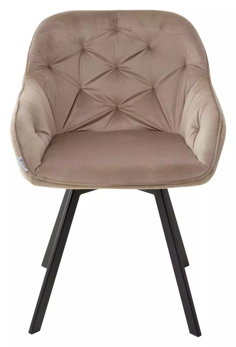 Стул GALE 360 град. поворот. BLUVEL-40 BEIGE, велюр/ черный каркас, М-City