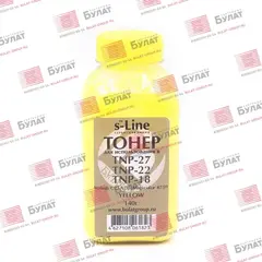 Тонер БУЛАТ s-Line TNP-18, TNP-22, TNP-27 для Konica Minolta bizhub C25, C35, Magicolor 4750 (Жёлтый , банка 140 г)