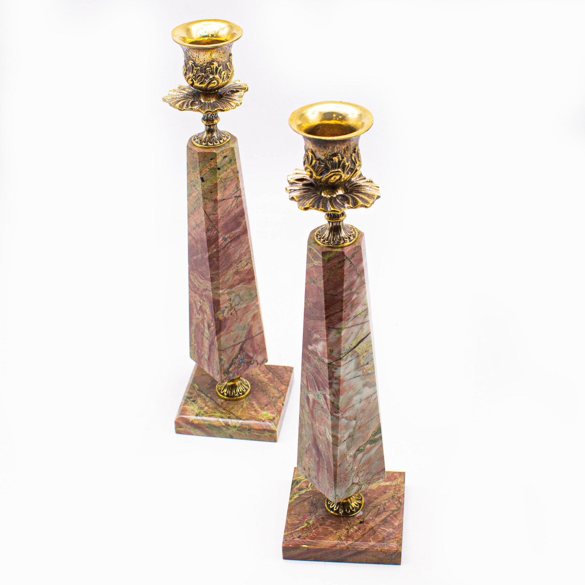 Сувенир «Подсвечники, пара» из яшмы — купить полированные камни | ural ...