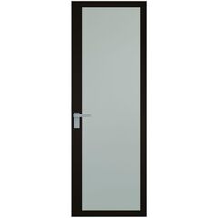 Алюминиевая дверь 2AGК кромка серебро остеклённая