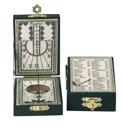 Солнечные часы 7х5х2см Hemisferium Papel Pizarro бронза