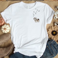 Футболка "Ши-тцу и бабочки"