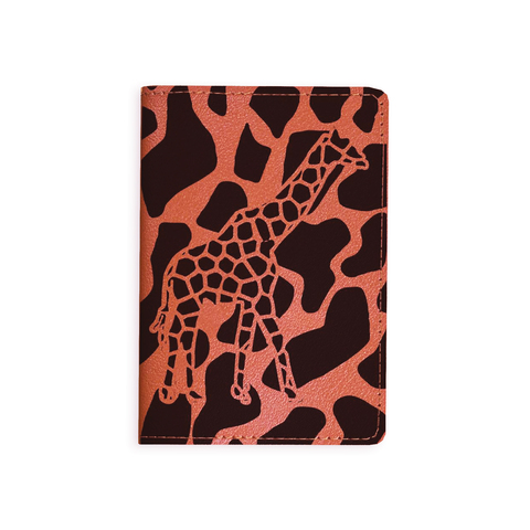 Обложка на паспорт "Пятна жирафа", рыжая
