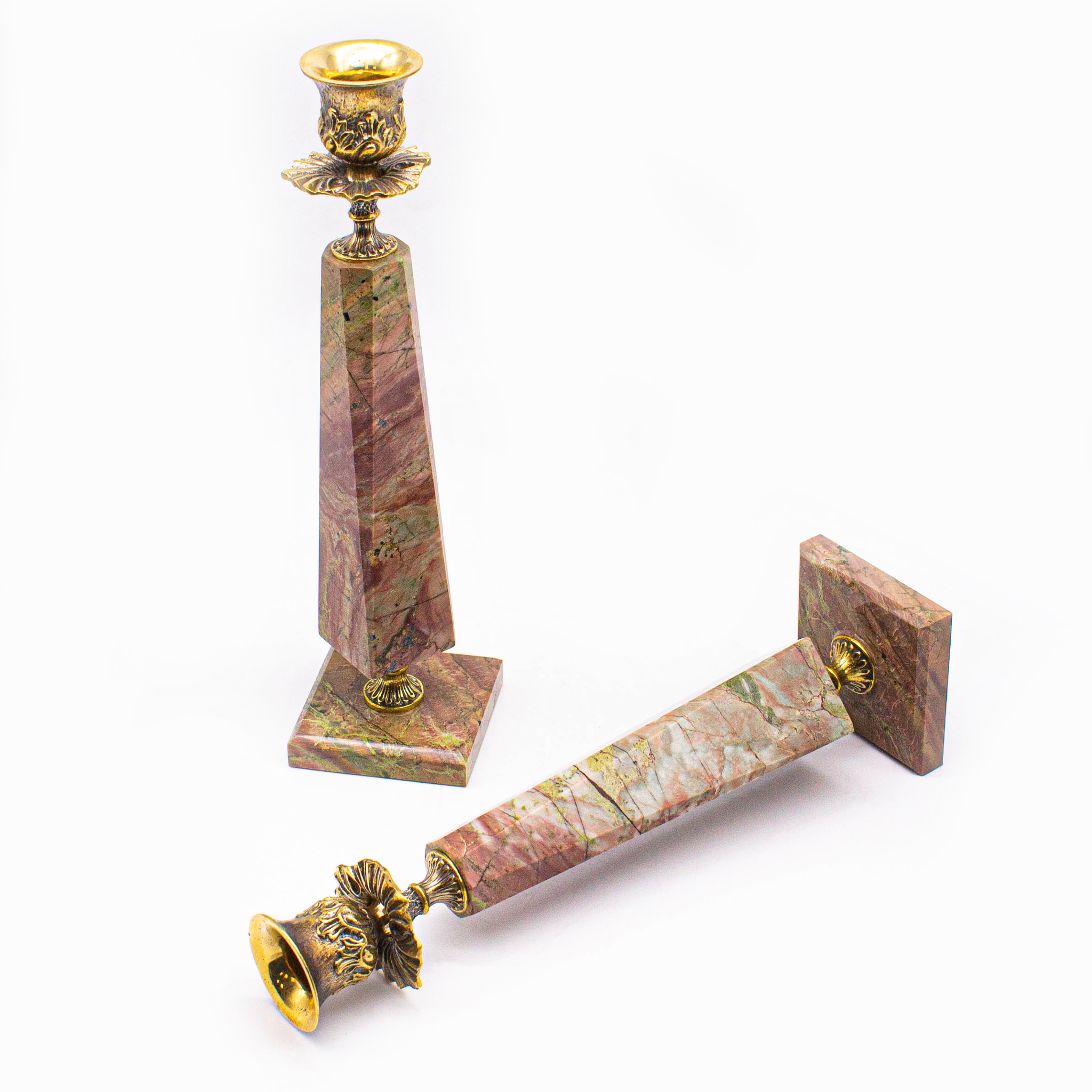 Сувенир «Подсвечники, пара» из яшмы — купить полированные камни | ural ...