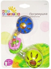 Погремушка "Гантелька с колечками" (стандарт)