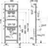 AlcaPlast A104AVS/1200 Монтажная рама для умывальника со встроенным сифоном
