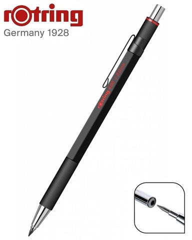 Карандаш механический Rotring 600 Matte Silver, 2,0 mm (1911703)