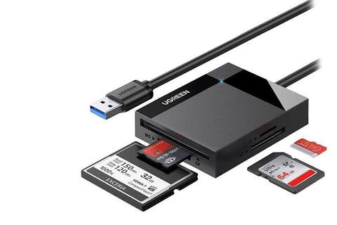 Переходник Ugreen CR125 USB 3.0 All-in-One Card Reader 50cm 4in1, 30333