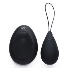 Черное виброяйцо с пультом ДУ 10X Silicone Vibrating Egg - 