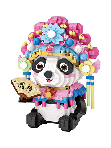 Конструктор LOZ Панда с веером 1070 деталей NO. 9265 Panda with fan mini blocks