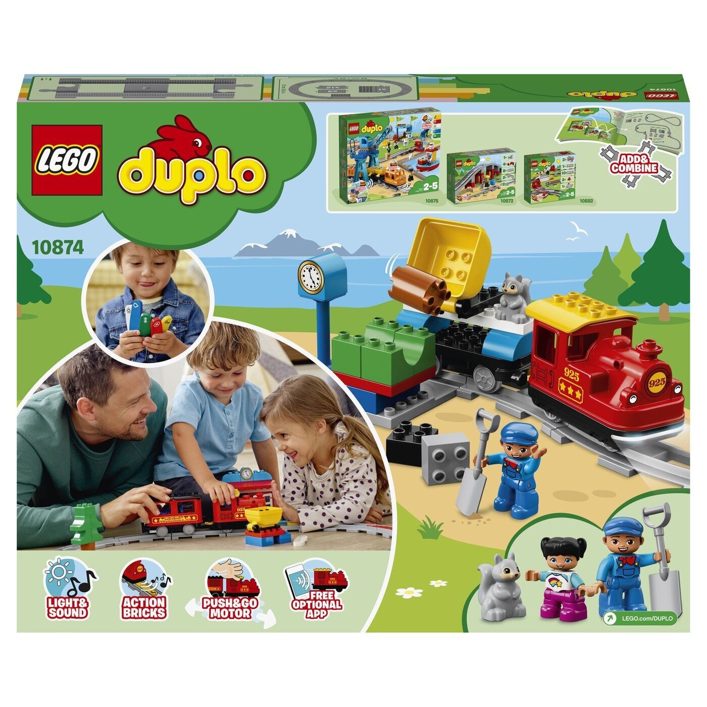 Конструктор LEGO DUPLO Town Поезд на паровой тяге 10874 купить в Москве |  Доставка по России.