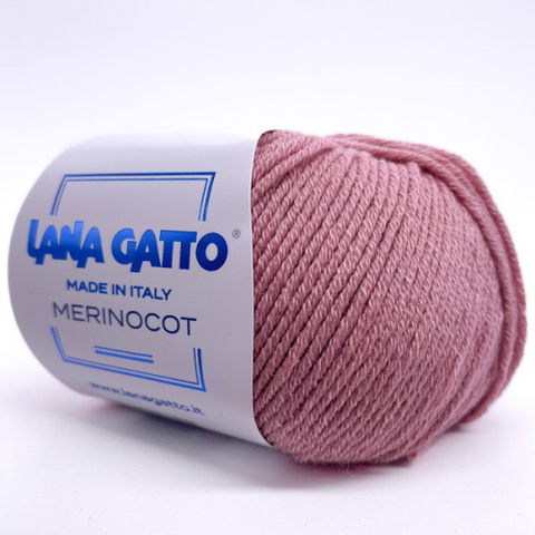 Пряжа Lana Gatto Merinocot 14393 розовое дерево