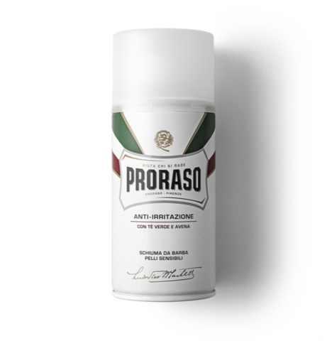 Пена для бритья PRORASO Shaving Foam для чувствительной кожи Зеленый чай и Овес 300 мл