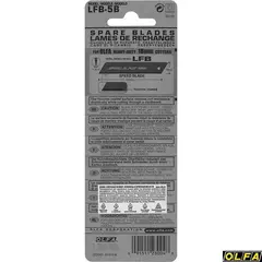 OLFA 18 мм, 5 шт, в пластиковом кейсе + блистер, тефлоновые сегментированые лезвия (OL-LFB-5B)