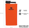 Картинка фляга для алкоголя Stanley classic pocket flask 0.23l Blaze Orange - 5