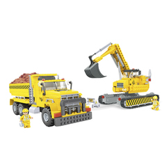 Игровой конструктор Ausini 29901 СТРОИТЕЛИ (605 деталей в наборе)