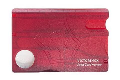 Корпус для швейцарской карты Victorinox SwissCard NailCare (C.7240.T) цвет красный полупрозрачный