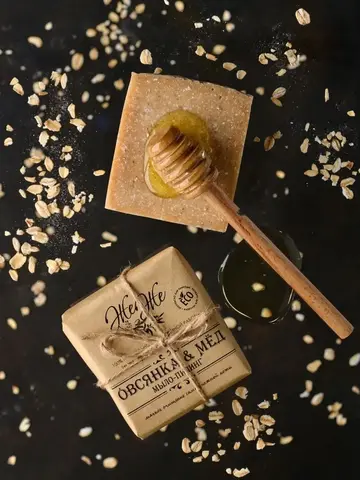Мыло Пилинг "Овсянка и Мёд"