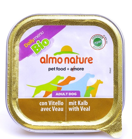 Консервы (ламистер) Almo Nature Daily Menu Bio - Pate Veal