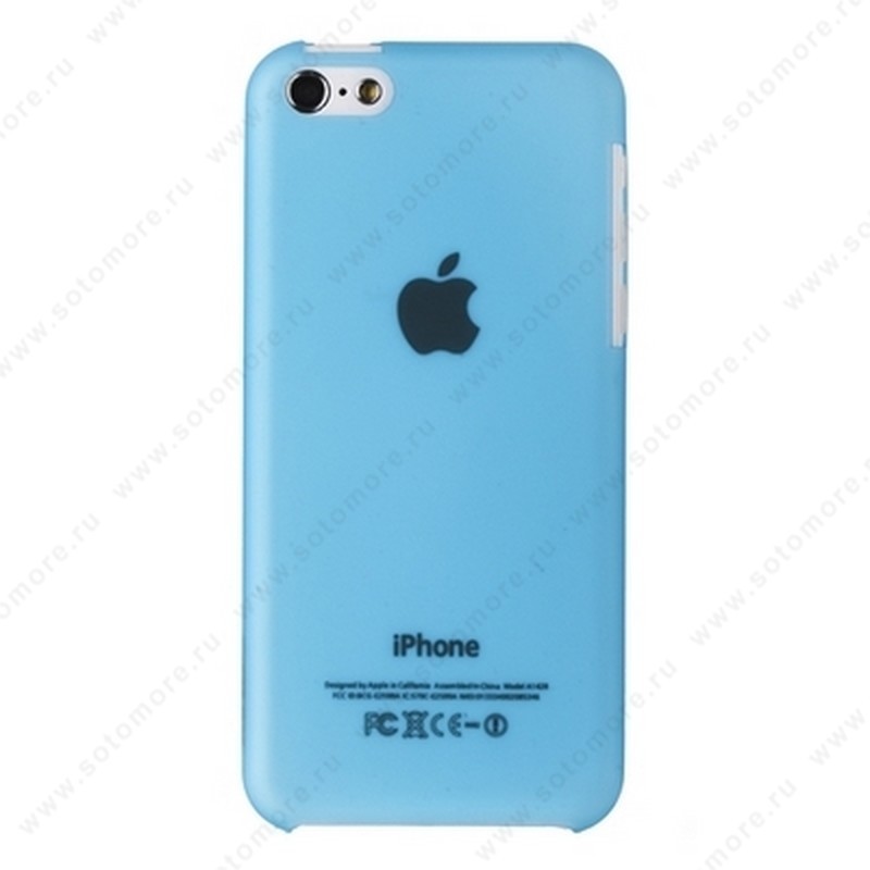 Накладка XINBO пластиковая для iPhone 5C толщина 0.5 мм голубая