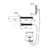 Delabie 44115715 Кран TEMPOMATIC  (раковина),  ?15 , через стену 155 , от сети 230/12V излив Д.170