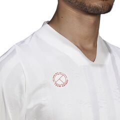 Футболка теннисная Adidas Freelift Tee ENG M - white/scarlet