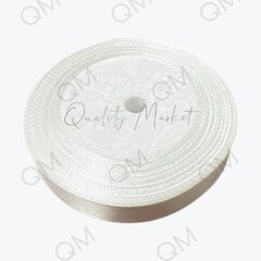 Лента атласная 1,5 см 25 ярдов (молочная) №042