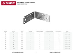 ЗУБР УК-2.0, 90 x 105 x 105 x 2 мм, цинк, крепежный уголок (310126-90-105) (20 штук)