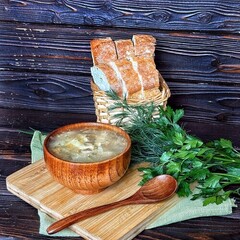 Щи куриные из квашеной капусты / 320 мл