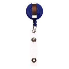 
          Держатель-рулетка (ретрактор) для бейджа Alingar, 70 см, петелька, клип, синий