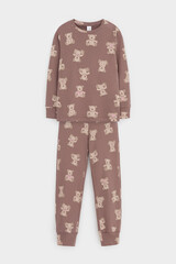 пижама  для девочки  К 1552/капучино,медвежонок с бантиком