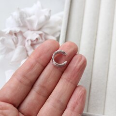 Кафф 13*8 мм, родий, Ш138