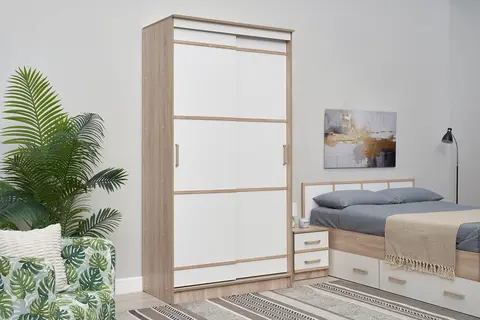Шкаф-купе Сакура 1.14 м дуб сонома / белый