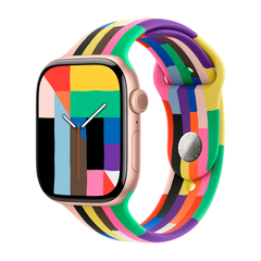 Умные часы Apple Watch Series 11 GPS, 46mm, Rose Gold Aluminium Case with Pride Edition Sport Band, S/M