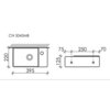 Ceramica Nova Element CN5045MB Умывальник подвесной прямоугольный (чаша слева, отверстие под смеситель справа), 39.5x22, цвет: чёрный