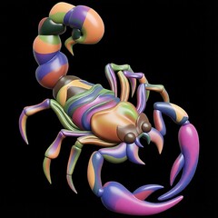 Силиконовый молд № 500- 1 Рак ( хвост влево)