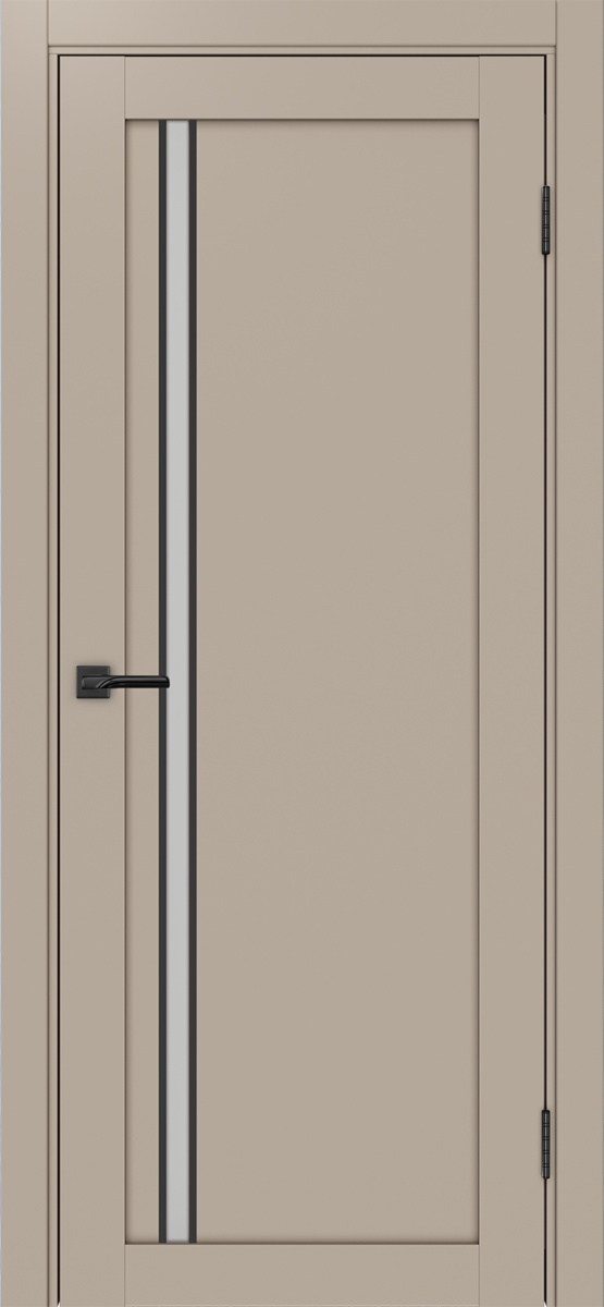 Дверь межкомнатная Оптима Порте Турин 527.121 АПС молдинг SB, цвет мокко, экошпон, стекло мателюкс