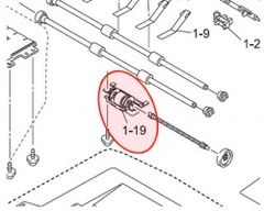 LS7759001 Держатель ролика выходного лотка Brother DCP-8070D, MFC-8370DN, 8380DN (O)
