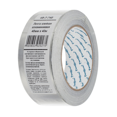 49-7-740 Лента клейкая алюминиевая, клей - акрил, основа - алюминиевая фольга, 48ммх40м (РемоКолор)