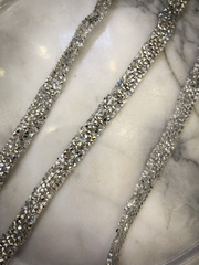 Кристальная лента, crystal, серебро - 10 мм.
