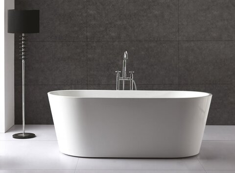 BelBagno BB202-1700-800 Отдельностоящая, овальная акриловая ванна в комплекте со сливом-переливом цвета хром 1690x800x600