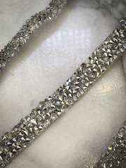 Кристальная лента, crystal, серебро - 10 мм.