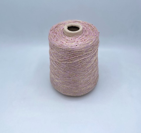 G&G Filati (пр.Италия), art-Lino 660м/100гр, 100%Лен +пайетка+люрекс, цвет-Светло-розовый. арт.30414