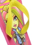 Шлепанцы Монстер Хай (Monster High) пляжные сланцы для девочек, цвет розовый желтый. Изображение 2 из 8.