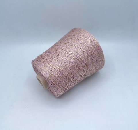 G&G Filati (пр.Италия), art-Lino 660м/100гр, 100%Лен +пайетка+люрекс, цвет-Светло-розовый. арт.30414
