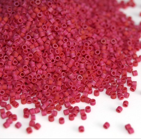DBS-0362 Бисер цилиндрический Миюки делика 15/0 /Miyuki delica 15/0 Opaque Red AB Matted