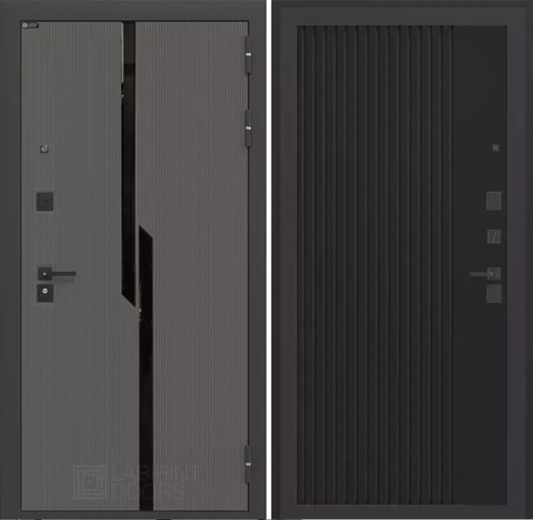 Входная металлическая дверь CARBON (Карбон) 29 Кварц черный / Графит Лофт